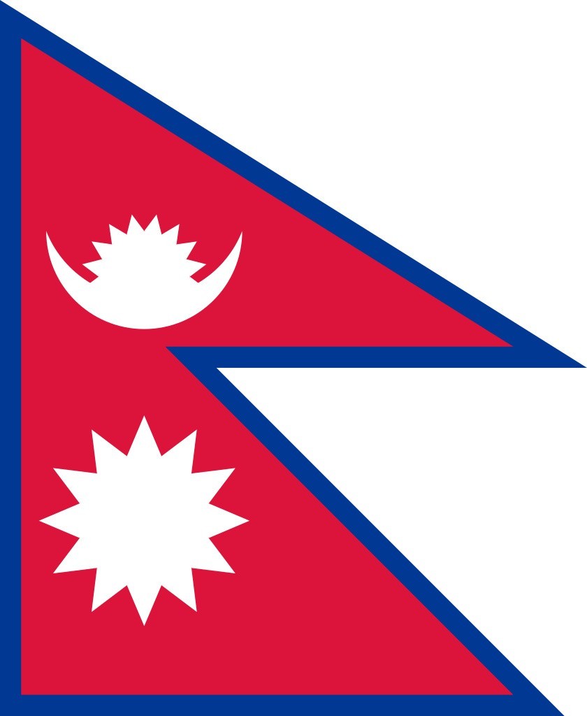 Flaga Nepalu cała jest dziwne i wyjątkowa. Jako jedyna na...