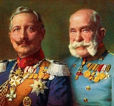 Cesarze Niemiec Wilhelm II i Austro-Węgier Franciszek Józef I FOT. ARCHIWUM