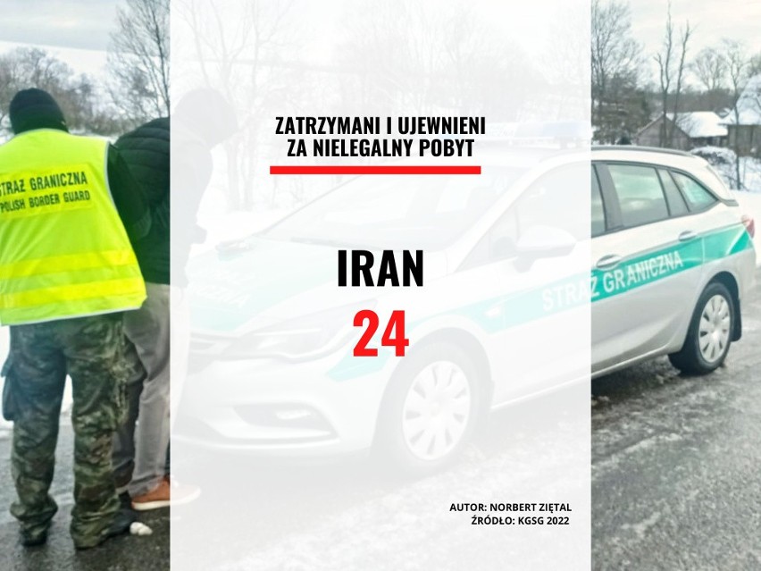 24 obywateli Iranu zatrzymanych i ujawnionych w 2022 r. na...