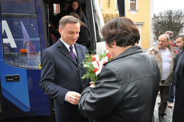 W ramach kampanii prezydenckiej Andrzej Duda (PiS) odwiedził Kluczbork. Przyjechał swoim dudabusem.