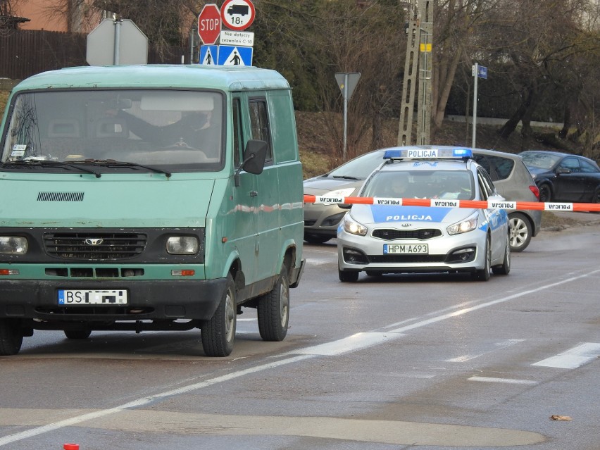 Wypadek w Suwałkach. Potrącenie pieszego na ul. Kolejowej