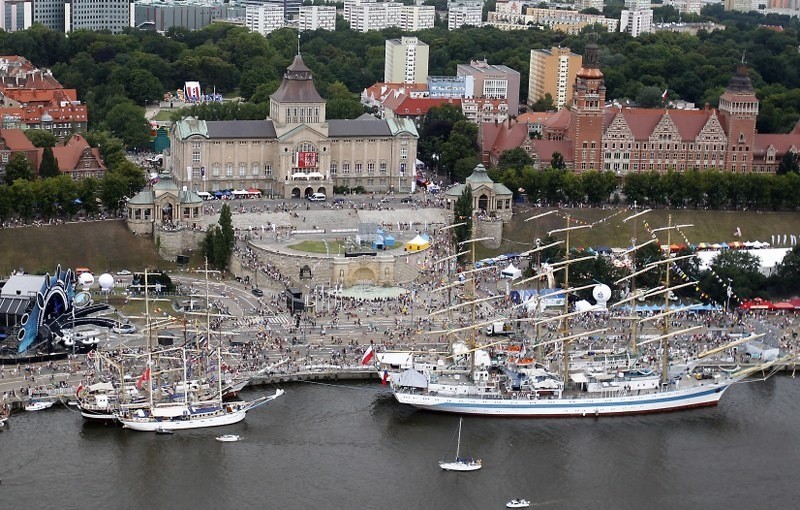 Finał regat The Tall Ships Races 2013 w Szczecinie z lotu ptaka