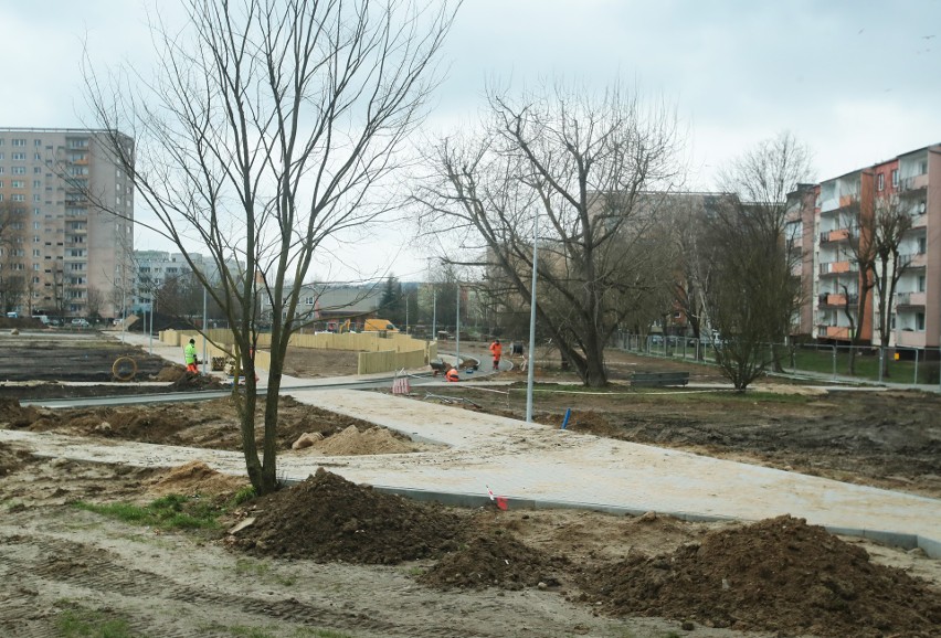 Nowy park na osiedlu Zawadzkiego powstaje w zawrotnym tempie. Będzie gotowy już latem?