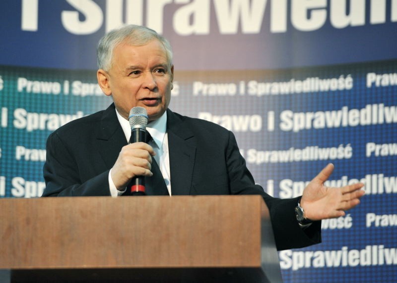 Prezes PiS Jarosław Kaczyński w Zielonej Górze....