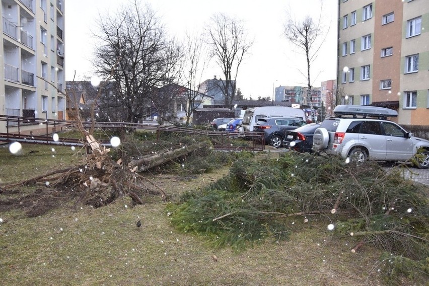 Nowy Targ: Wichura zerwała dach i zburzyła ścianę [ZDJĘCIA]