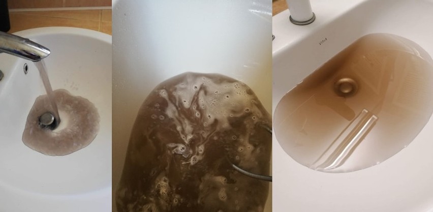 Taka woda płynie z kranów w Mierzynie. Kto to wypije albo wykorzysta do mycia? 