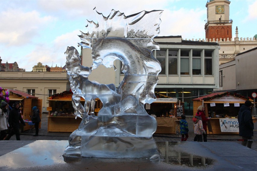 Najpiękniejsze lodowe rzeźby, które stanęły w Poznaniu