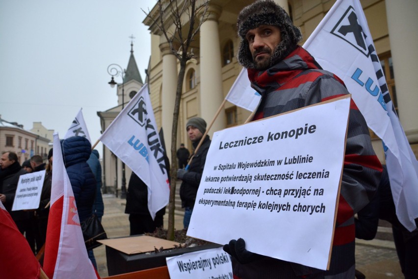 Lublin. Dwie pikiety w sprawie medycznej marihuany (ZDJĘCIA, WIDEO)