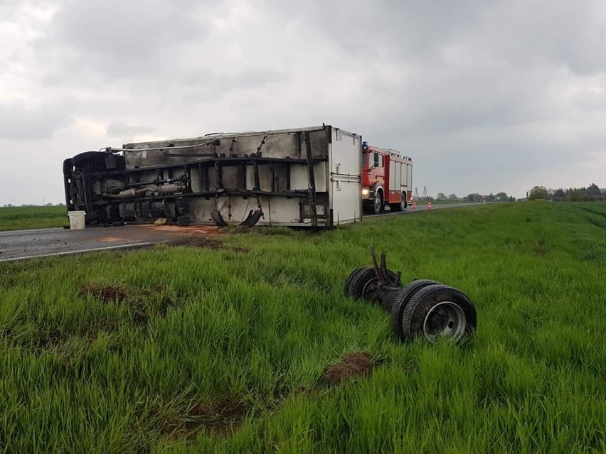 Na miejscu działały służby ratunkowe, straż pożarna, a...