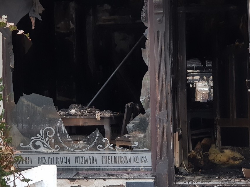 Pożar w restauracji Weranda przy Szosie Chełmińskiej