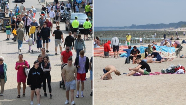 Nad morzem nie brakowało zarówno spacerowiczów, jak i amatorów plażowania. Zobaczcie, jak w niedzielne popołudnie wyglądała plaża w Mielnie!