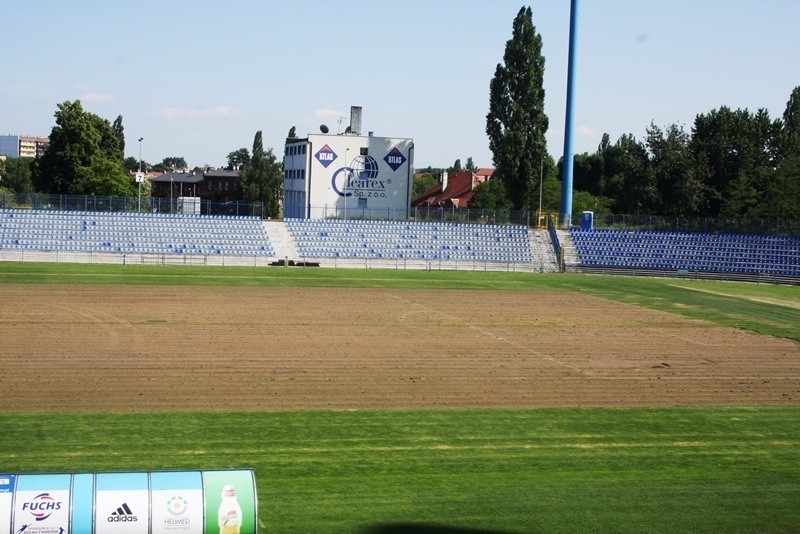 Boisko Ruchu Chorzów zaorane