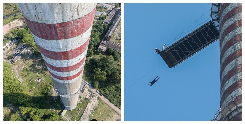 Artistic Base Jump w Szczecinie. Najwyższy na świecie obiekt do skoków rope jump. WIDEO ze skoku!