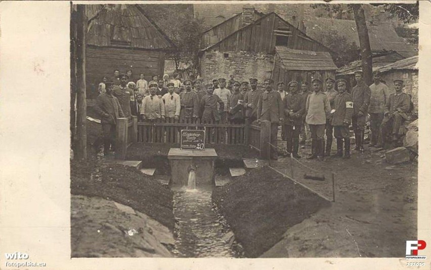 Lata 1915-1918 , Ujęcie wody wykonane przez oddział...