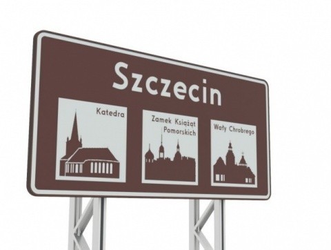 Projekt nowych tablic kierunkowych w Szczecinie