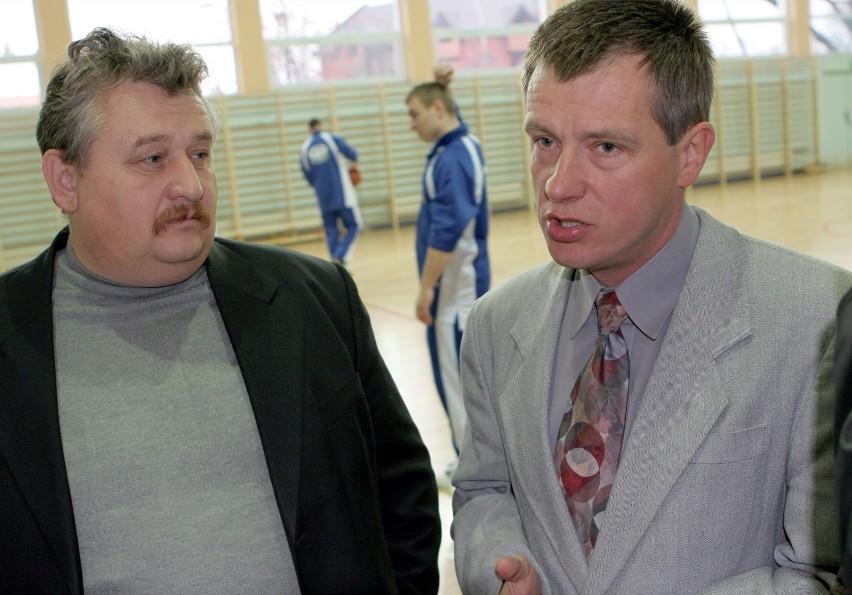 Roman Saczywsko (z lewej), główny sponsor i trener Robert...