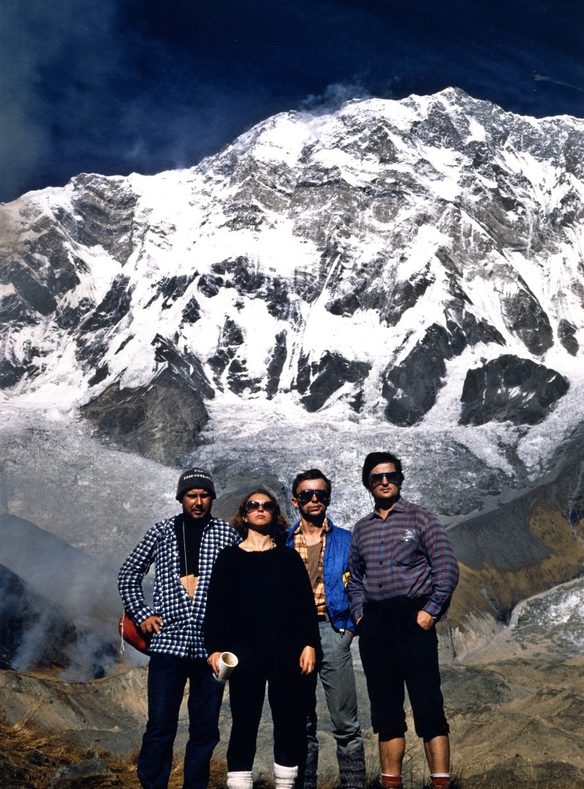 Himalaje 1988, od lewej: Paweł Bieniek, Małgorzata Bero,...