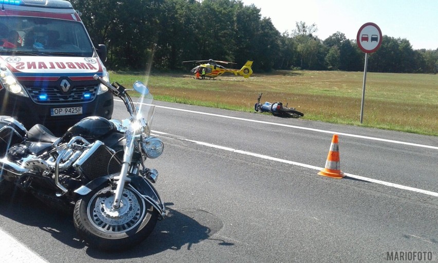 Zderzyły się dwa motocykle. Trzy osoby zostały poszkodowane 