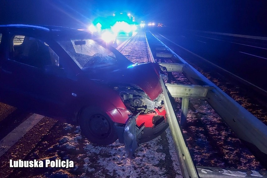 Wypadek na S3 w Lubuskiem.