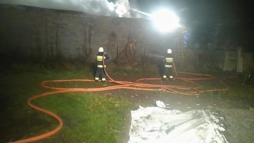 Pożar w Brzezinkach Nowych w gminie Tczów.