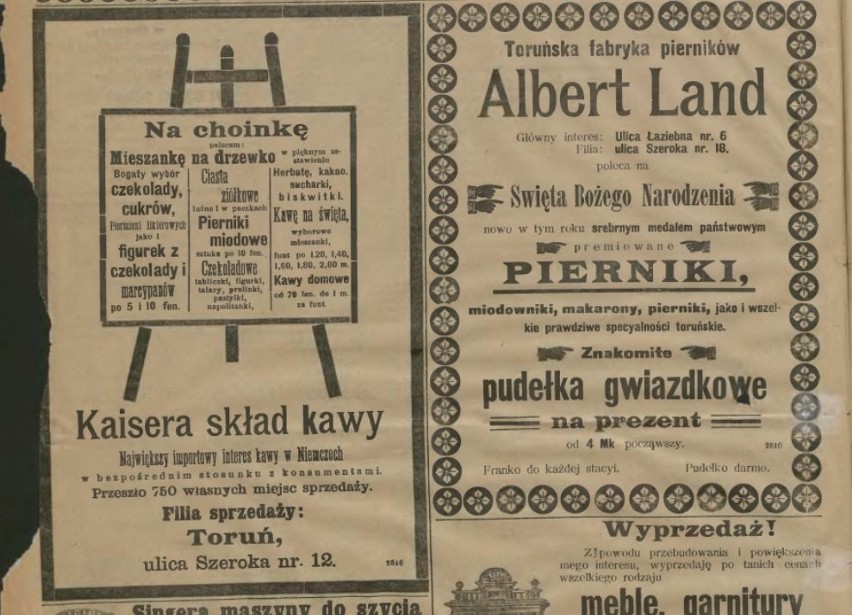 Reklama Toruńskiej Fabryki Pierników Alberta Landa...