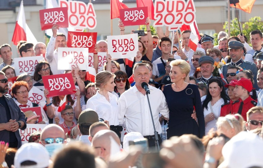 10.07.2020 rzeszow andrzej duda wiec wyborczy spotkanie z...