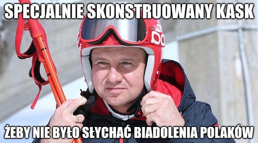 Andrzej Duda na nartach w Zakopanem. Zawody odbyły się mimo...