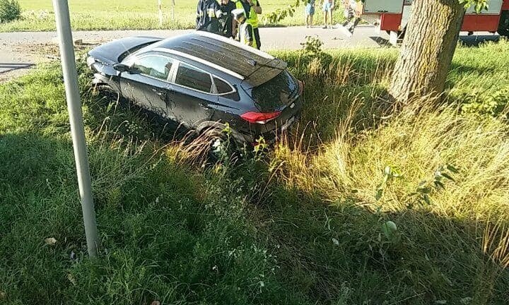 Wypadek na drodze Knyszyn - Kalinówka Kościelna. Hyundai...
