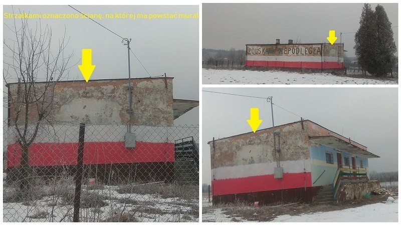 Piękny mural ozdobi zniszczony budynek starej zlewni mleka w Wiązownicy - Kolonii? Mieszkańcy zbierają pieniądze