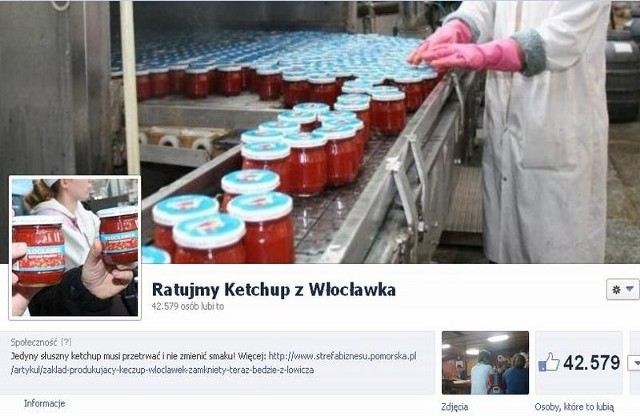 W kilka dni profil "Ratujmy Ketchup z Włocławka&#8221; na Facebooku zyskał ponad 40 tys. fanów.