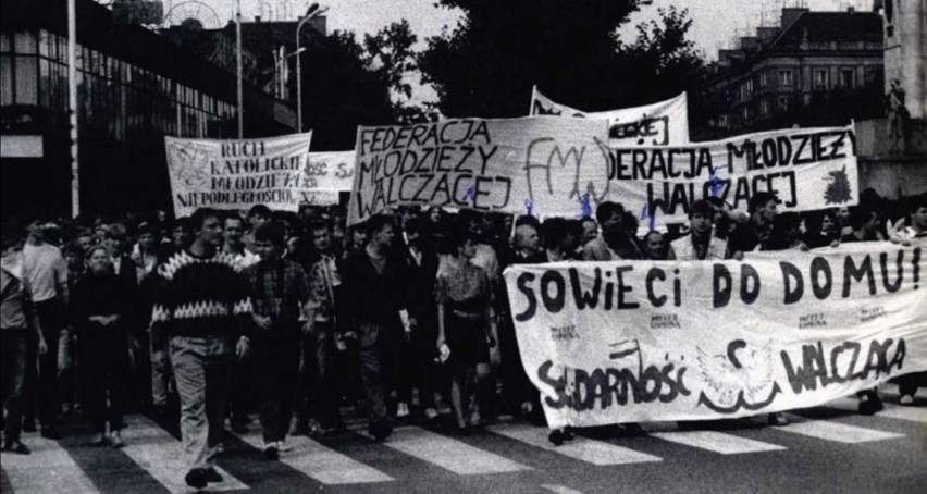 Manifestacja Solidarności Walczącej w Szczecinie