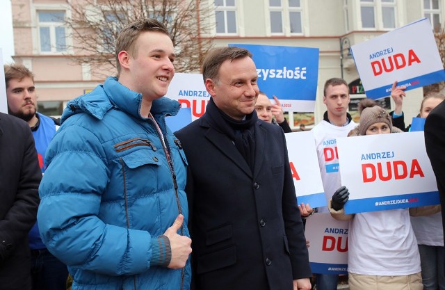 Andrzej Duda był już bardzo blisko Chojnic - w Sępólnie i Tucholi.