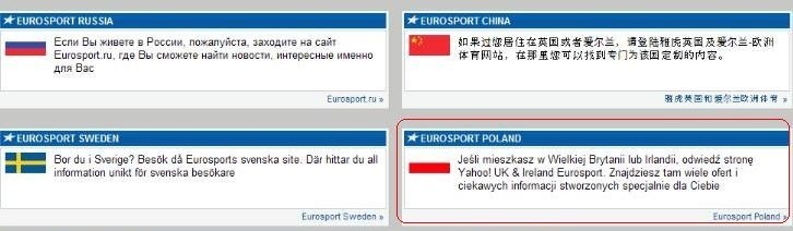 To tam według Eurosportu mieszkają Polacy...
