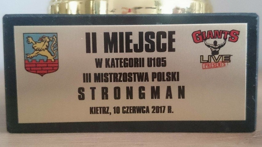 Marek Czajkowski to wicemistrz Polski Strongman do 105 kg