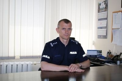 Komendant Powiatowy Policji w Bielsku Podlaskim insp. Wojciech Macutkiewicz