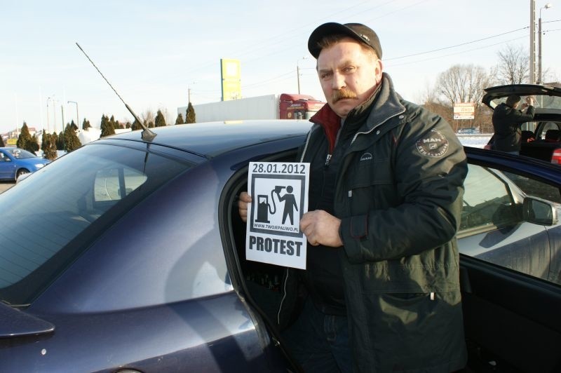 Protest kierowców w Grajewie [FOTO]