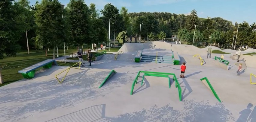 Tak nowy myślenicki skatepark wygląda na wizualizacjach