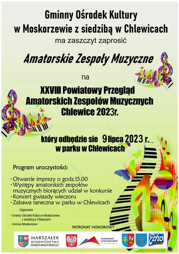 Przegląd Amatorskich Zespołów Muzycznych w Chlewicach w gminie Moskorzew po raz 28 - w niedzielę. Zobaczcie kto wystąpi