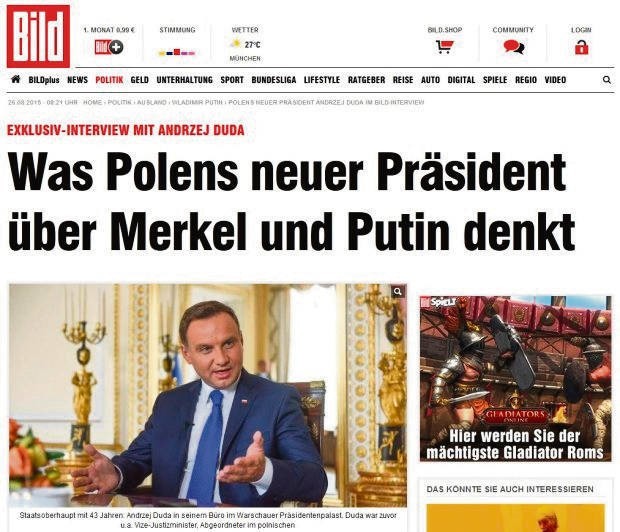 Prezydent Duda był ostatnio często obecny w niemieckich mediach