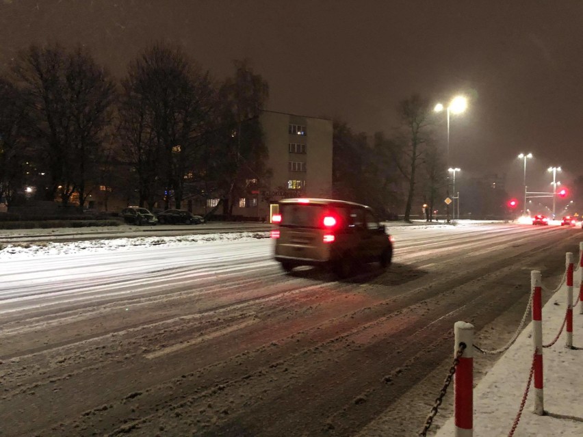 Ślisko na ulicach Koszalina