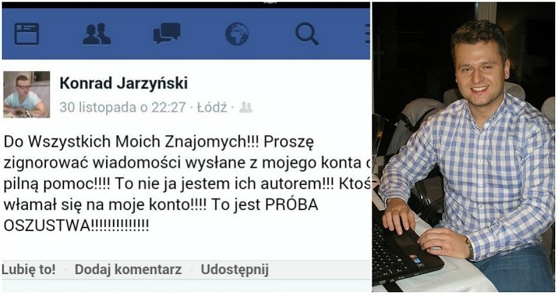 - Do włamania na moje konto doszło w poniedziałek około...