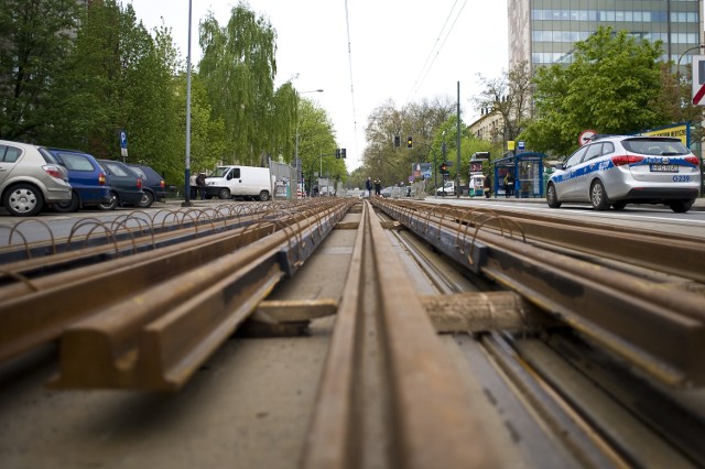 Remont torowiska na Królewskiej