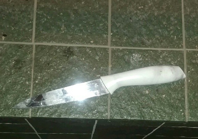 Zabezpieczony nóż.