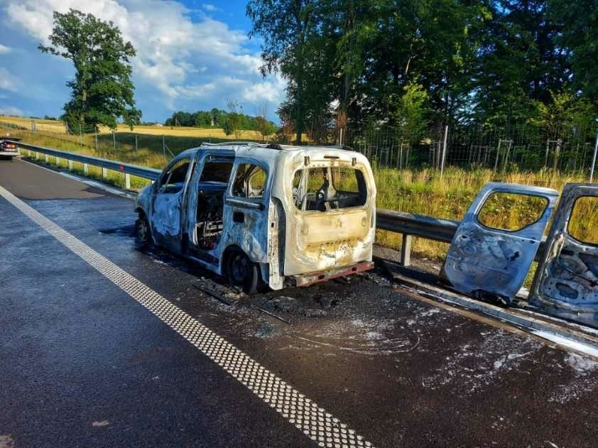 Pożar samochodu na S6