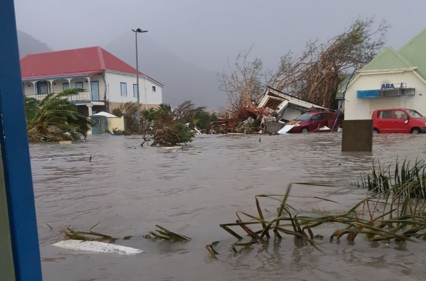 Zalane ulice na Guadelupie