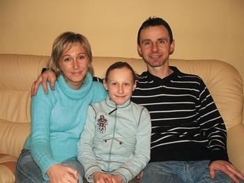 Natalka Łysy wraz ze swoimi rodzicami Fot. aja