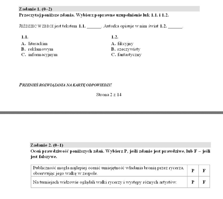 Sprawdzian szóstoklasisty 2015. Arkusze CKE, pytania,...