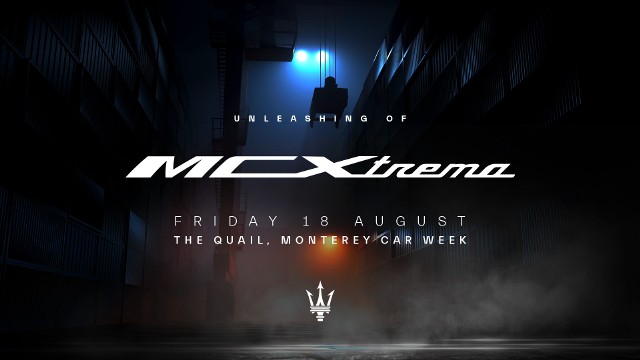 Maserati MCXtrema zostanie zaprezentowane w piątek 18 sierpnia podczas The Quail, w czasie prestiżowego samochodowego tygodnia Monterey Car Week 2023.