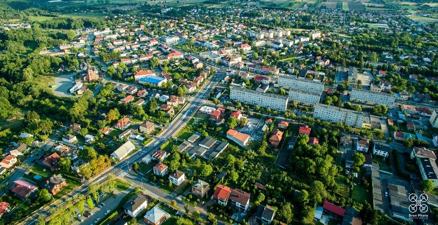 Zwoleń z lotu ptaka.