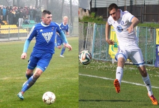 Kamil Czarnecki w barwach Broni Radom (na zdjęciu z lewej) i… przed rokiem Szydłowianki Szydłowiec.